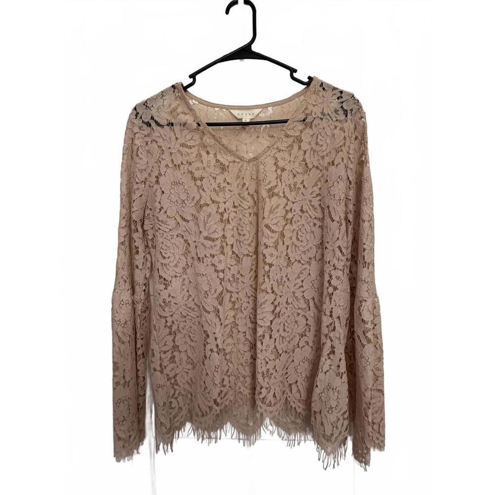 Adiva blush pink lace top size Medium